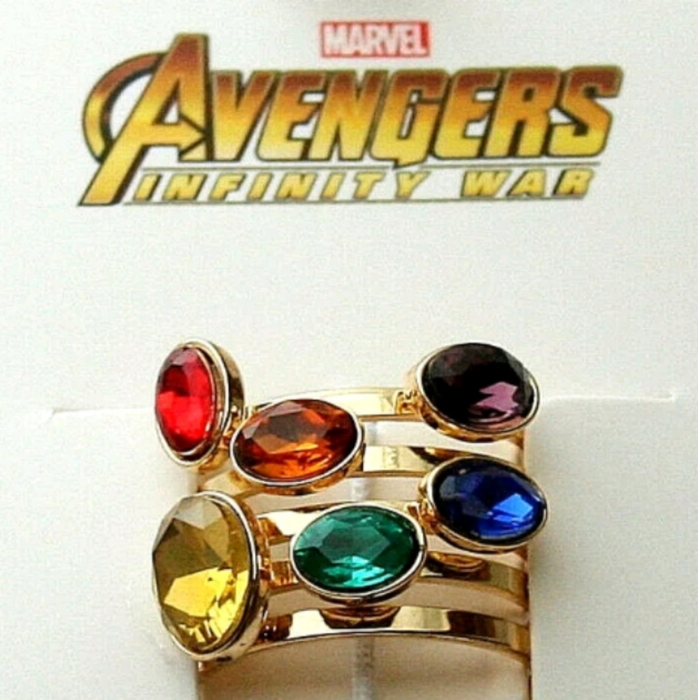 Marvel Comics Avengers Infinity War Thanos Stones Ring New NOS Box Women's